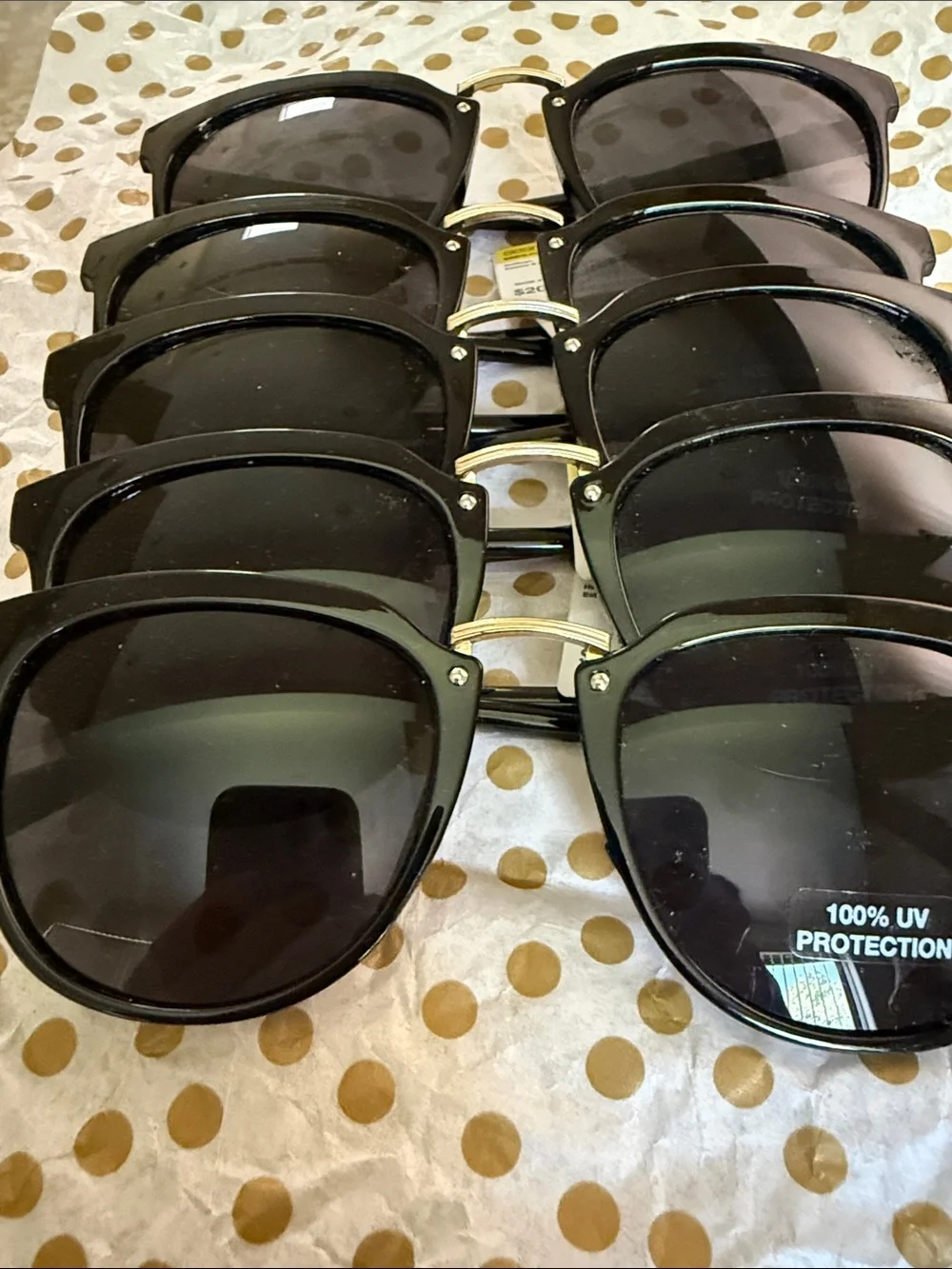 Sears Black Sunglasses Pack - Black Frames with Dark Lenses